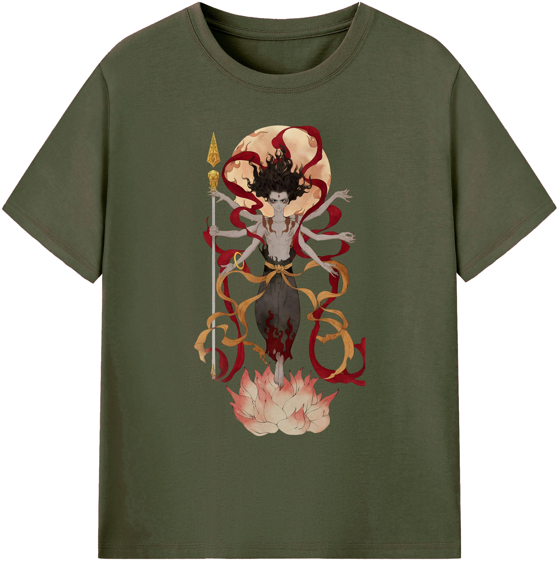 （画像用） Ne Zha 2 ナタ 魔童の大暴れ 綿100％ メンズ半袖Tシャツ｜肌触りやわらか＆通気性